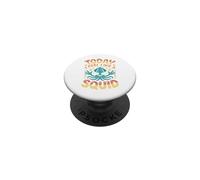 It’s A Squid Day Funny Cartoon Animal Aquatic Cephalopod PopSockets Adhesive PopGrip