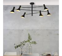 IT´S ABOUT ROMI IT'S ABOUT ROMI Izmir ceiling light, black, 6-bulb