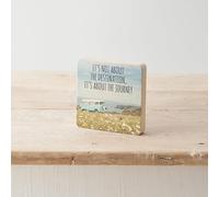 It’s About The Journey Wooden Block 10cm Motivational Quote Decor