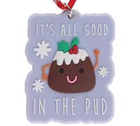 It’s All Good in the Pud Christmas Pudding Funny Hanging Christmas Tree Decoration Silicone Ornament Novelty Bauble - Stocking Filler - Secret Santa - Colourful Multicoloured - Small Gift - Funny