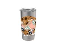It’s All Good Roller Skate Sunflower Retro Graphic Stainless Steel Insulated Tumbler