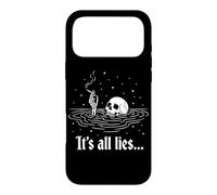 It’s All Lies Skull Skeleton Dark Humor Gothic Grunge Case for iPhone 17 Pro Max