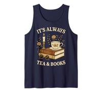 It’s Always Tea and Books Reading Dark Academia Vibe Tank Top