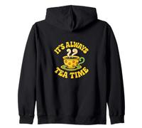 It’s Always Tea Time Vintage Style Zip Hoodie