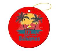 It S Better in The Bahamas Cute Christmas Pendants Ceramics Xmas Tree Hanging Ornaments for Home Holiday Decoration