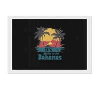 It S Better in The Bahamas Diamond DIY Painting Kits Horizontal Round Full Drill Digital Art Craft for Home Office Wall Decor 8"x12"