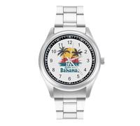It S Better in The Bahamas Men's Wrist Watches Stainless Steel Strap Minimalist Business Quartz Watch for Daily Wear