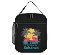 It S Better in The Bahamas Portable Lunch Bags Large Capacity Insulated Lunch Tote for Work Picnics Travel Gym