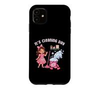 It’s Cleaning Day Pink Aesthetic Mop Bucket Bow Feminine Case for iPhone 11