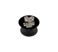 It’s Comic Reading Day Manga Cartoon Book Graphic Novel PopSockets Adhesive PopGrip