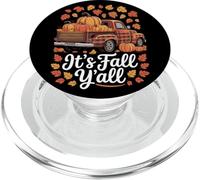 It’s Fall Y’all Vintage Pumpkin Truck Buffalo Plaid Autumn PopSockets PopGrip for MagSafe