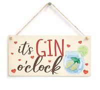 It’s Gin O’Clock Sign, Red Heart Gin and Lime Decor