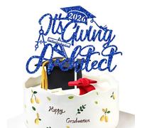 It’s Giving Architect Cake Topper, Congrats Architect Cake Decor, Congrats Grad, Class of 2026 Engineer Architect Graduation Party Decorations Supplies Blue Glitter
