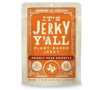 It’s Jerky Y’all Prickly Pear Chipotle Plant Based Jerky - Vegan Soy Jerky with Prickly Pear & Chipotle, High Protein Snack from Texas - Gluten Free, Non-GMO, Vegan, Plant-Based Meat Alternative