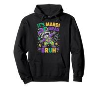 It’s Mardi Gras Bruh Raccoon Jester Costume Pullover Hoodie