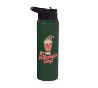 It’s Milkshake Day Dessert Sweet Drink Diner Americana Shake Stainless Steel Insulated Water Bottle