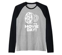 It’s Movie Day Cinema Buff Film Watching Popcorn Filmmaker Raglan Baseball Tee