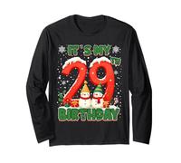 It’s My 29th Birthday Christmas Snowman 29 Year Old Xmas Long Sleeve T-Shirt