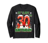 It’s My 30th Birthday Christmas Snowman 30 Year Old Xmas Long Sleeve T-Shirt