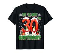 It’s My 30th Birthday Christmas Snowman 30 Year Old Xmas T-Shirt