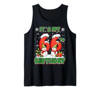 It’s My 66th Birthday Christmas Snowman 66 Year Old Xmas Tank Top