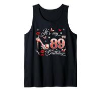 It’s My 89th Birthday Pink 89 Years Old Birthday Queen Party Tank Top