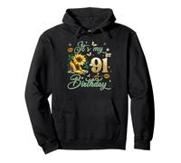 It’s My 91st Birthday Pink 91 Years Old Birthday Queen Party Pullover Hoodie