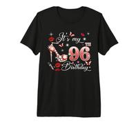 It’s My 96th Birthday Pink 96 Years Old Birthday Queen Party Premium T-Shirt
