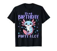 It’s My Birthday Axolotl Kawaii Party Animal Celebration T-Shirt