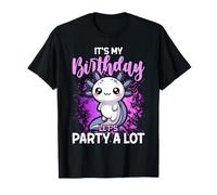 It’s My Birthday Axolotl Kawaii Party Animal Celebration T-Shirt