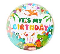 It’s My Birthday Button, Dinosaur Birthday Badge Brooch Cute Dinosaur Theme Badge Pin Party Decoration Supply for Girls Boys