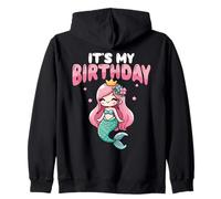 It’s My Birthday Mermaid Princess Ocean Girl Zip Hoodie