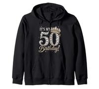 It’s My Birthday Party 50 Years Old 50th Bday Queen Zip Hoodie