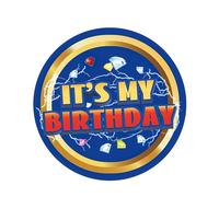 It’s My Birthday Pin, Round Cartoon Theme Happy Birthday Button Badge Brooch for Kid Boy Girl Party Costume Decoration Supply