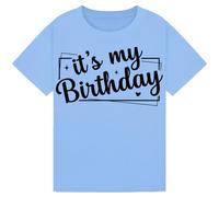 It’s My Birthday T-Shirt - Fun Celebration Outfit for Boys, Girls, Teens & Adults - Cute and Stylish Birthday Party Tee Sky Blue 5-6Y