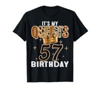 It’s My Queen’s 57th Birthday Leopard Crown 57 Years Old Tee T-Shirt