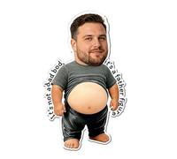 It’s Not A Dad BOD, It’s A Father Figure - Funny Personalized Fridge Magnet, It’s Not A Dad BOD Father Figure Magnet, Custom Face Photo 3D Squeeze Belly Stress Relief Magnets