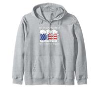 It´s Not A Dad Bod It´s A Father Figure - US-Flag Shirt Zip Hoodie