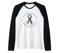 It’s Not Always Growing Pains - EDS Awareness Zebra Ribbon Raglan Baseball Tee