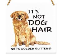 It’s Not Dog Hair It’s Golden Glitter Dog Wooden Signs Golden Retriever Gifts Dog Signs for Home Decor Dog Decorations Dog Home Room Dog Lover Owner Gifts Wood Sign Wooden Wall Decor 8 * 8 inch