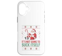 It’s Not Going To Suck Itself Funny Ugly Christmas Sweater Case for iPhone 16 Plus