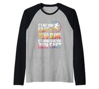 It’s Not How Fast You Run Marathon Running Motivation XC Raglan Baseball Tee