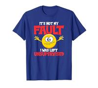 It´s Not My Fault I was Left Unsupervised - Sarcastic T-Shirt, Men, Royal Blue, XX-Large