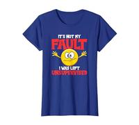 It´s Not My Fault I was Left Unsupervised - Sarcastic T-Shirt, Women, Royal Blue, XX-Large