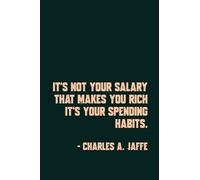 It’s not your salary that makes you rich it’s your spending habits. - Charles A. Jaffe: Spend Well, Save Well - Monthly Undated Budget Tracker