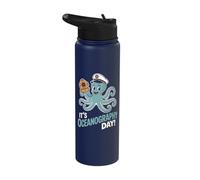 It’s Oceanography Day Marine Science Study Sea Oceanographer Stainless Steel Insulated Water Bottle