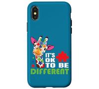 It’s OK to Be Different Giraffe Autism Awareness Parent Kids Case for iPhone X/XS