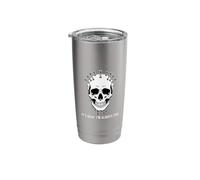 It’s Okay I’m Always Fine Gothic Skull Design Stainless Steel Insulated Tumbler