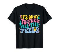 It’s Okay to Feel All The Feels Retro Positivity Motivation T-Shirt