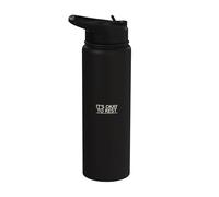It’s Okay to Rest Minimalist Design (Beige) - Quote Stainless Steel Insulated Water Bottle